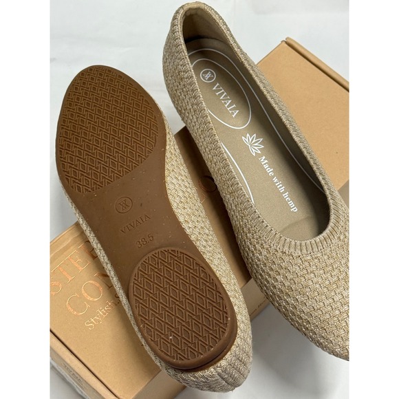 VIVAIA Pointed-Toe Flats Knit Comfortable Everyday Shoes Beige EU/38.5 US/7.5‎ - Picture 11 of 11